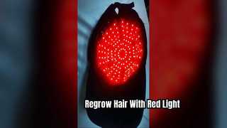 หมวกเจริญเติบโตของเส้นผม LED สีแดงสำหรับผมหนาฟูลเลอร์