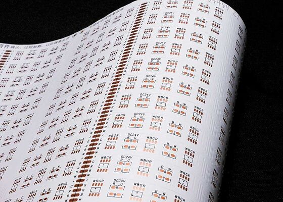 ซื้อ 5050 30led/ชิ้น 24V แถบไฟ LED แบบยืดหยุ่น FPCB ฟิล์มขาวสองหน้า online manufacture